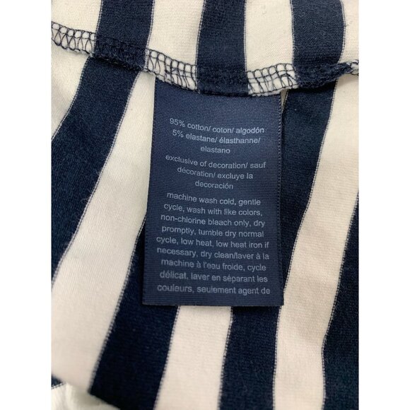 Tommy Hilfiger Women's Navy Blue & White T-shirt - Picture 4 of 6